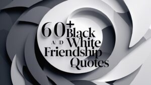 60+ Black and White Friendship Quotes